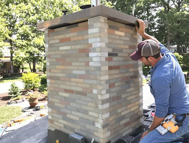 Green Chimney Sweep completing a modern chimney remodel in Green, OH