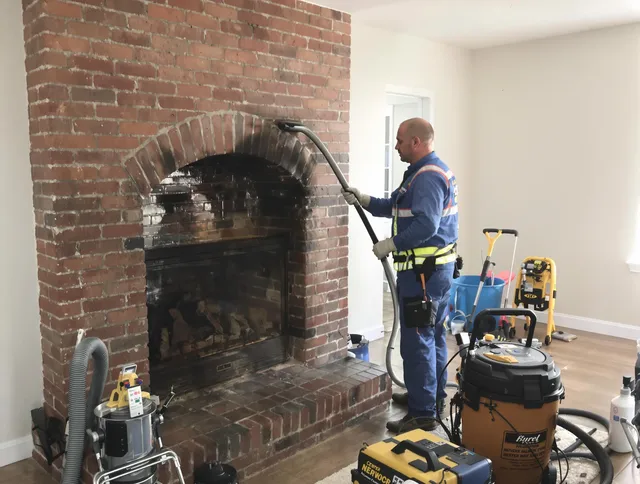 Green Chimney Sweep expert performing detailed chimney sweep in Green, OH