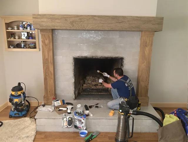 Detailed creosote removal process by Green Chimney Sweep in Green, OH