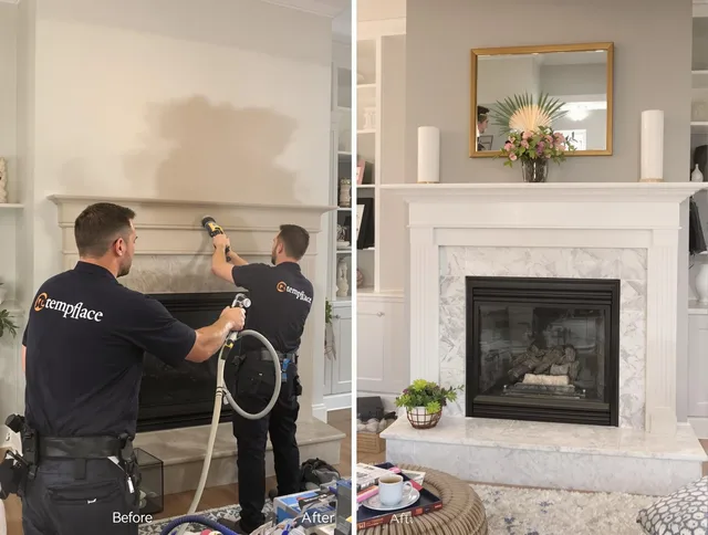 Professional soot removal by Green Chimney Sweep team in Green, OH